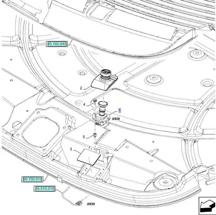 87641347 - Кнопка напольная нажимная